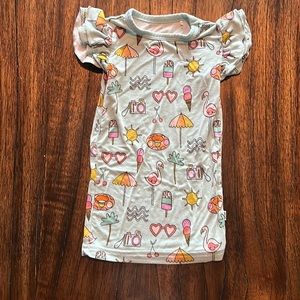 Little Sleepies pool party ruffle shirt
